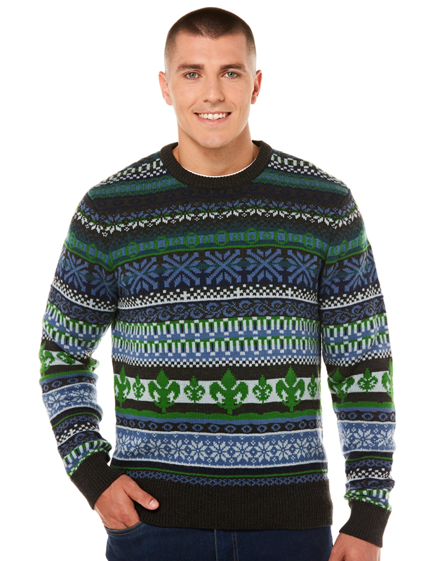 Patterned Shaker Knit Pullover